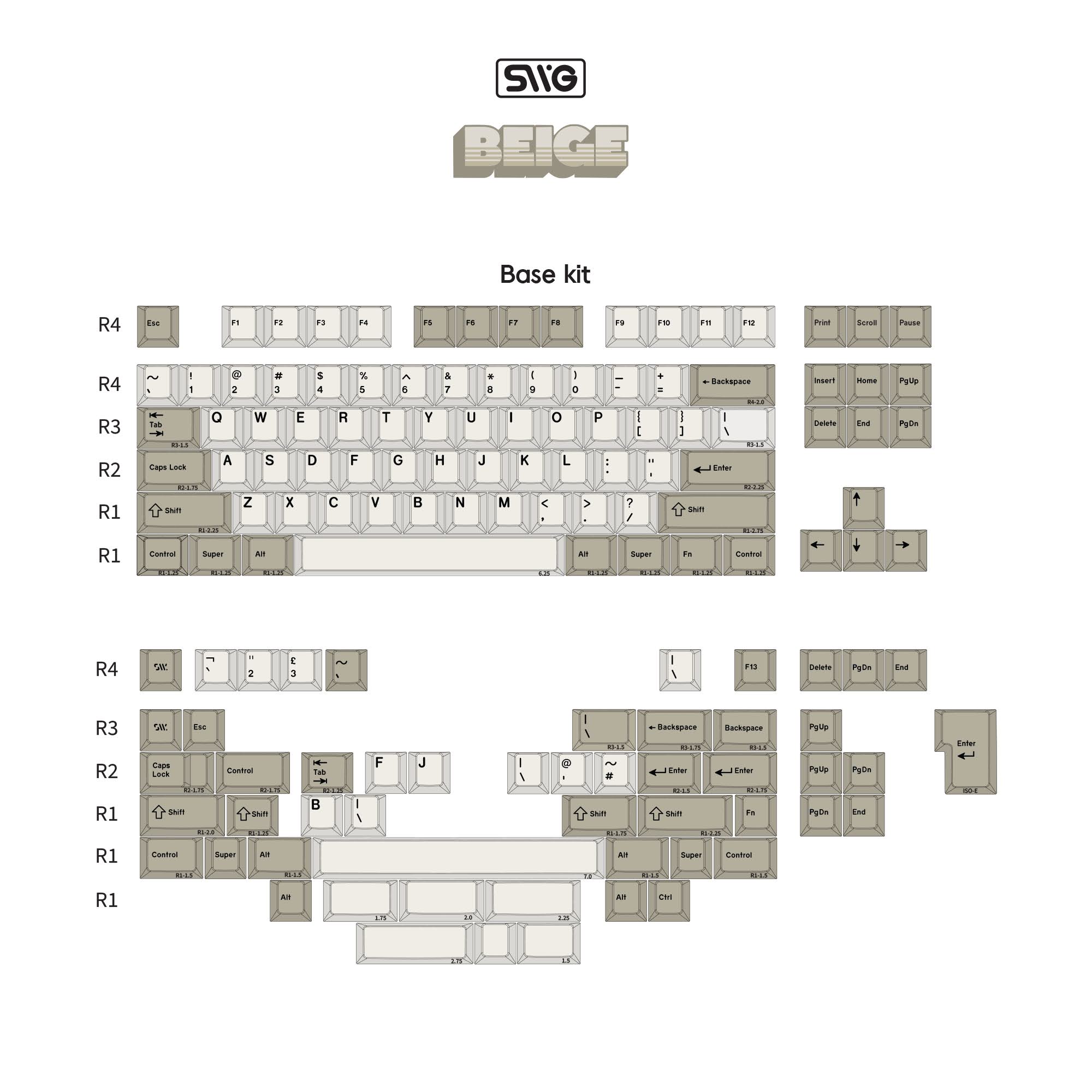 【新品】SWG Beige Rubber Base SWG Beige – Bowl Keyboards